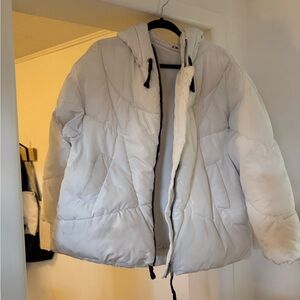 Free People White Puffer Jacket
